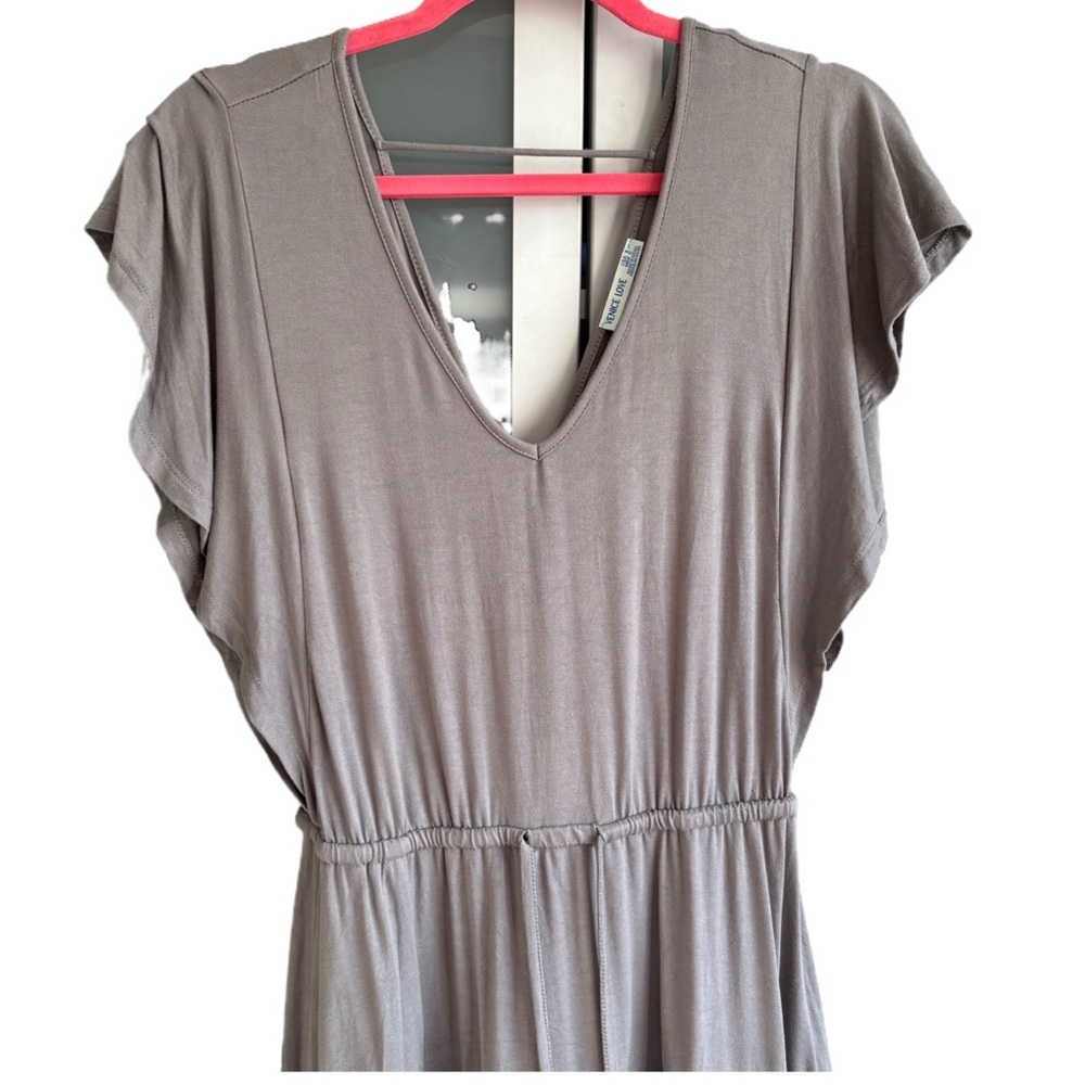 Gray Ruffle Mini Dress S - Picture 4 of 10